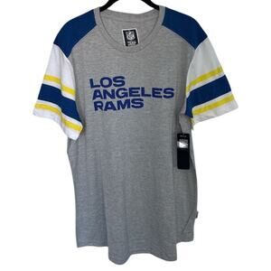Ultra Game Los Angeles Rams Raglan Sleeve Graphic T-Shirt Gray Size Large NFL LA
